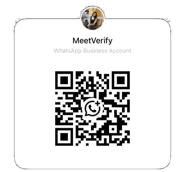 WhatsApp QR code for the MeetVerify business account
